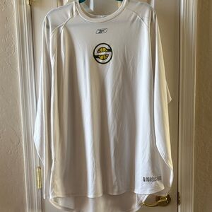Reebok White Long Sleeve NBA Fusion Tee